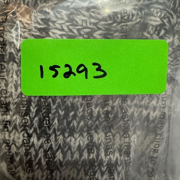 Poof Women's Black + White Open Front Long Sleeve Cardigan Sweater Size Large - Picture 12 of 12